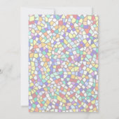 モザイク&カラフルおもしろいこんにちは30歳の誕生日 招待状 (裏面)