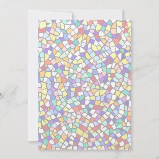 モザイク&カラフルおもしろいこんにちは30歳の誕生日 招待状 (裏面)