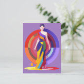 モザイク,カラフル,女性,ベクトルデザイン ポストカード (スタンド正面)