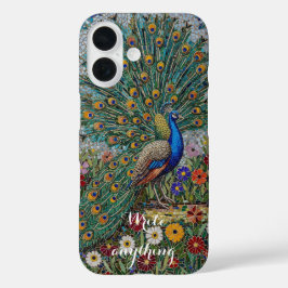 モザイク・クジャクの庭園 アーティスティックiPhoneケース iPhone 16ケース