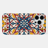 モザイク・ゼリージ、曼荼羅柄 iPhoneケース (裏面横)
