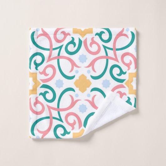 モザイク/パステル/春 ウォッシュタオル (ウォッシュタオル)