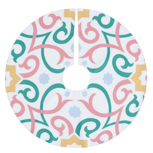 モザイク/パステル/春 ブラッシュドポリエステルツリースカート (正面)