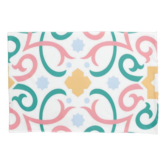 モザイク/パステル/春 枕カバー (正面)