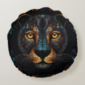 モザイク・ヒョウ・エンジェシー ラウンドクッション (裏面)