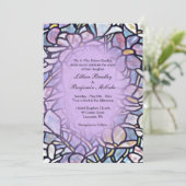 モザイク フローラル タイル ウェディング 招待状 (スタンド正面)