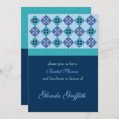 モザイク ブライダル シャワー 招待状 (正面/裏面)