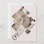 モザイク(モダンモノグラム結婚式招待状) 招待状 (正面)