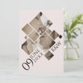 モザイク(モダンモノグラム結婚式招待状) 招待状 (スタンド正面)