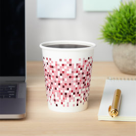 モザイク、小さな正方形。 紙コップ