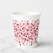 モザイク、小さな正方形。 紙コップ (正面)