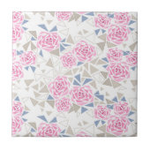 モザイク、花 タイル (正面)