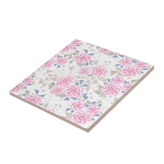 モザイク、花 タイル (側面)