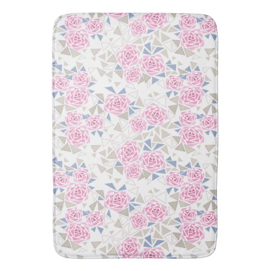 モザイク、花 バスマット (正面縦)