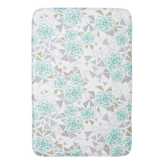 モザイク、花 バスマット (正面縦)