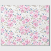 モザイク、花 ラッピングペーパー (フラット)