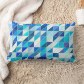 モザイク – 青と白の色合い ランバークッション (ブランケット)