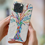 モザイク iPhone 13 PROケース<br><div class="desc">グレーユニークの背景に虹色のモザイクの木を配淡い色の置する。我々は独自のアートワークを作成するので、他のデザイナーからの正確な画像を見つけることができない。オリジナルモザイク©ミケーレデイビス</div>
