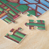 モザイズ絵を描エッフェルタワージグソーパズル ジグソーパズル (側面)