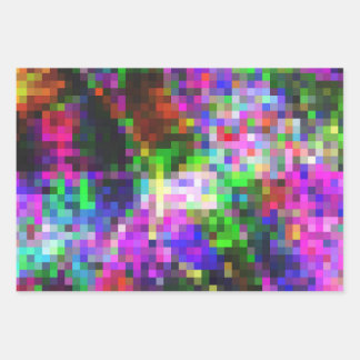 モザカラフルイクパターン2のラッピング紙 ラッピングペーパーシート