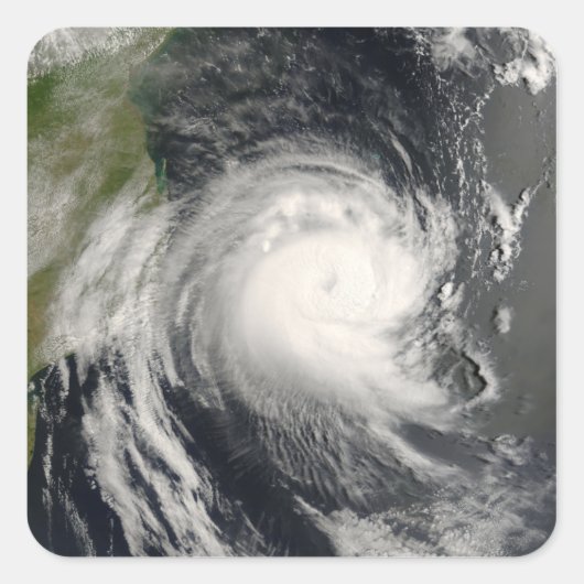 モザンビークに接近する熱帯低気圧飛行 スクエアシール (正面)