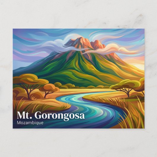 モザンビークのゴロンゴサ山 ポストカード (正面)
