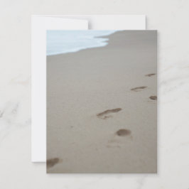 モザンビークのビーチの足跡 ノートカード