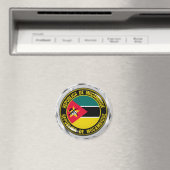 モザンビークの円形の紋章 マグネット (インサイチュ (食洗機))