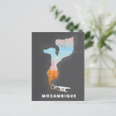 モザンビークの地図 ポストカード (スタンド正面)