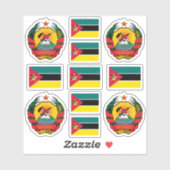 モザンビークの民族記号/紋章のコート シール (シート)