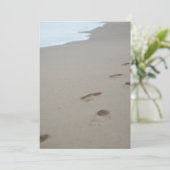 モザンビークの白いビーチの足跡 サンキューカード (スタンド正面)