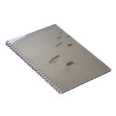 モザンビークの白いビーチの足跡 ノートブック (右側)