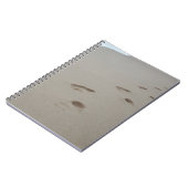 モザンビークの白いビーチの足跡 ノートブック (左側)