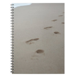 モザンビークの白いビーチの足跡 ノートブック