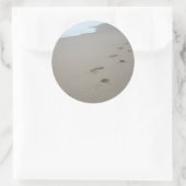 モザンビークの白いビーチの足跡 ラウンドシール (バッグ)