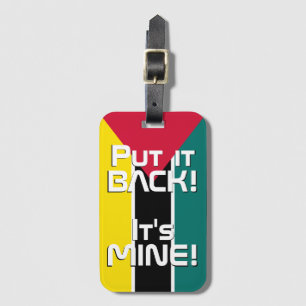 モザンビーク国おもしろい旗 ラゲッジタグ