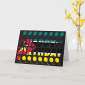 モザンビーク国旗の愛国的誕生日 カード (黄色い花)