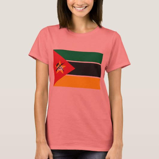 モザンビーク国旗のTシャツ Tシャツ (正面)