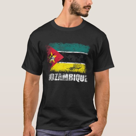モザンビーク国旗モザンビーク国旗T型 Tシャツ (正面)