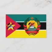 モザンビーク国旗&エンブレム 名刺 (正面)