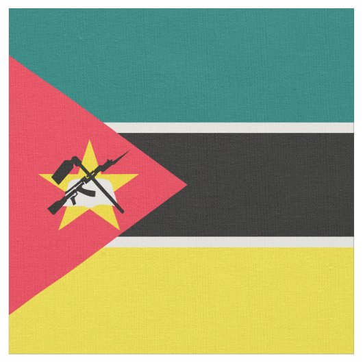 モザンビーク国旗 ファブリック (クローズアップ)