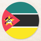 モザンビーク国旗 ラウンドペーパーコースター (正面)
