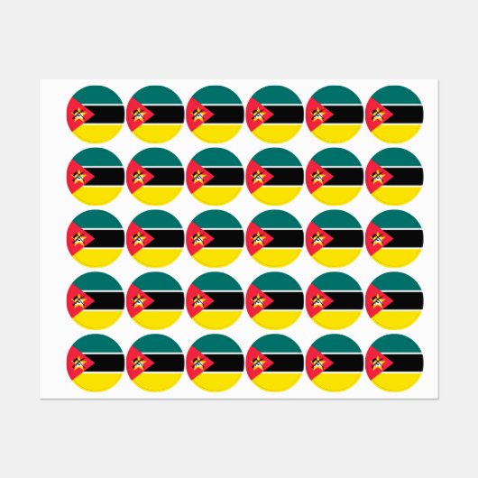 モザンビーク国旗 ラベル (シート)