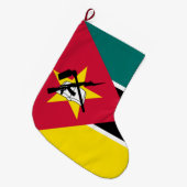 モザンビーク国旗（国旗）（アフリカ） ラージクリスマスストッキング (正面 (吊り時))