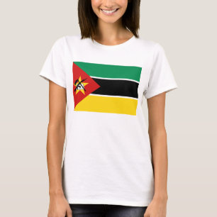 モザンビーク国旗xマップTシャツ Tシャツ