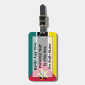 モザンビーク簡単ID個人用フラグ ラゲッジタグ (正面縦)