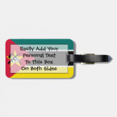 モザンビーク簡単ID個人用フラグ ラゲッジタグ (裏面横)