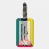 モザンビーク簡単ID個人用フラグ ラゲッジタグ (裏面縦)
