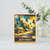 モザンビーク |ヴィンテージ絵画ー ポストカード (スタンド正面)