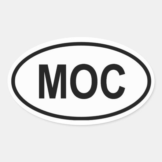 モザンビーク「MOC」 楕円形シール (正面)